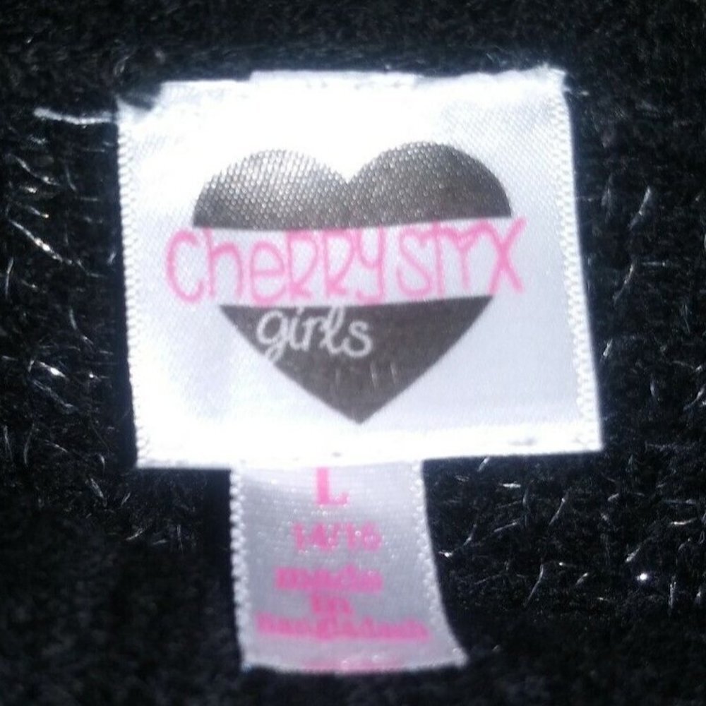 Girls Sweater Dress Cowl neck L (14/15) Black Shimmery Stretchy Envelope neck - Picture 8 of 8